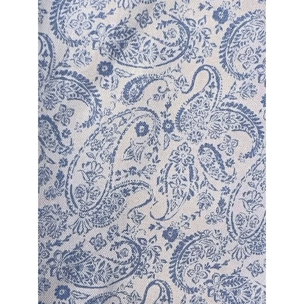 David Donahue Mens XL Light Blue Paisley Print 100% Cotton Button Down Shirt